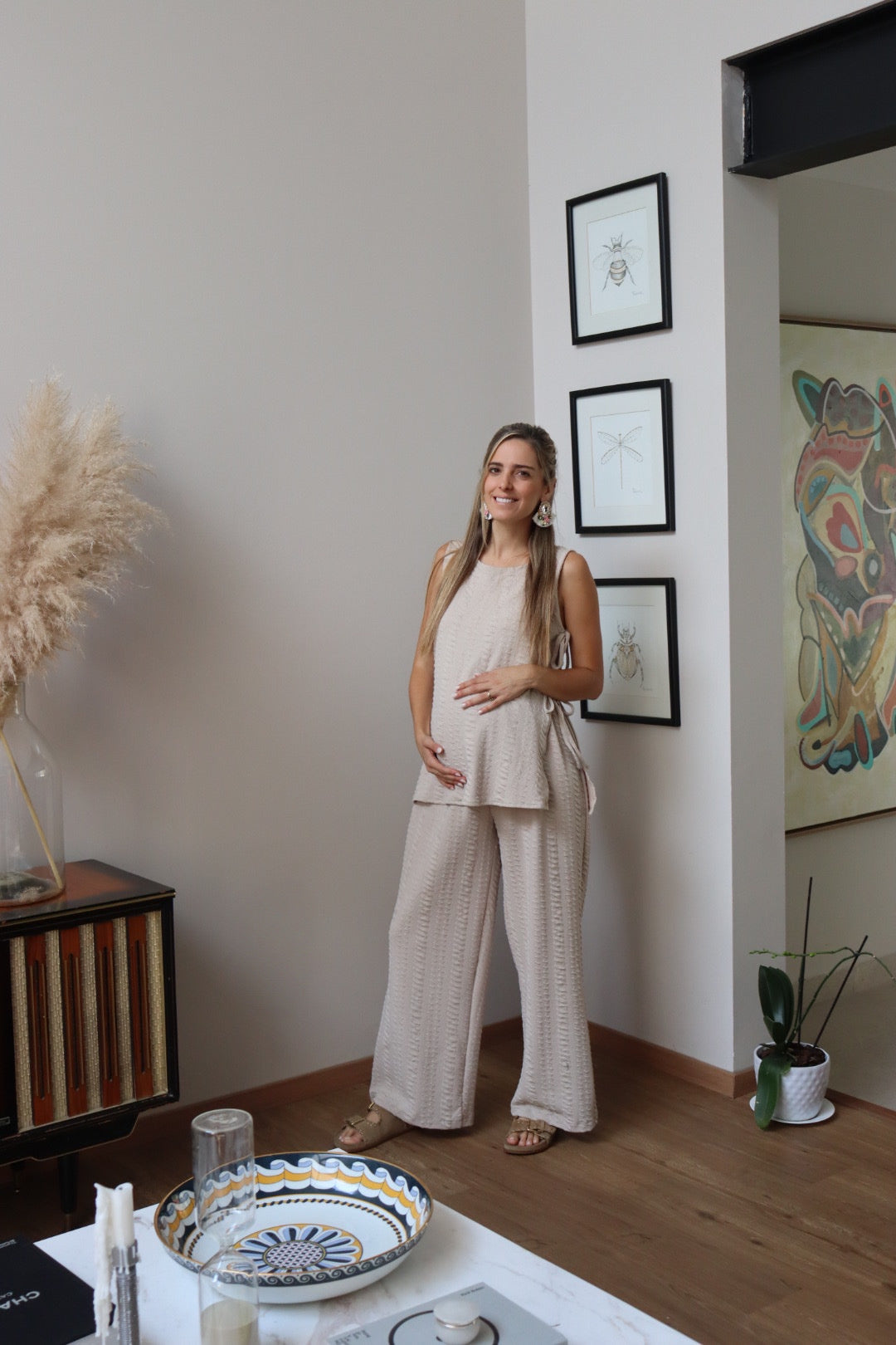 Conjunto de maternidad Lorena , beige carrara CH