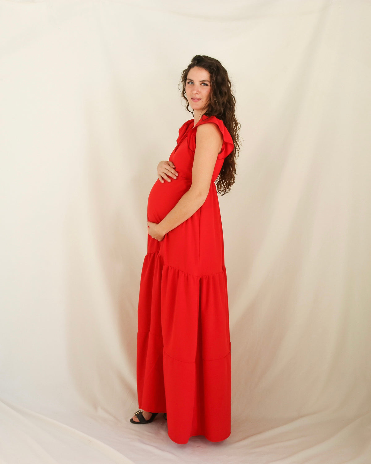 Red Andrea/Dalia maternity dress