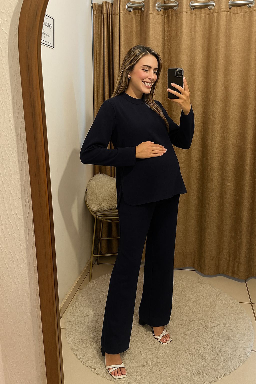 Conjunto de maternidad Cinthya, azul marino caliente