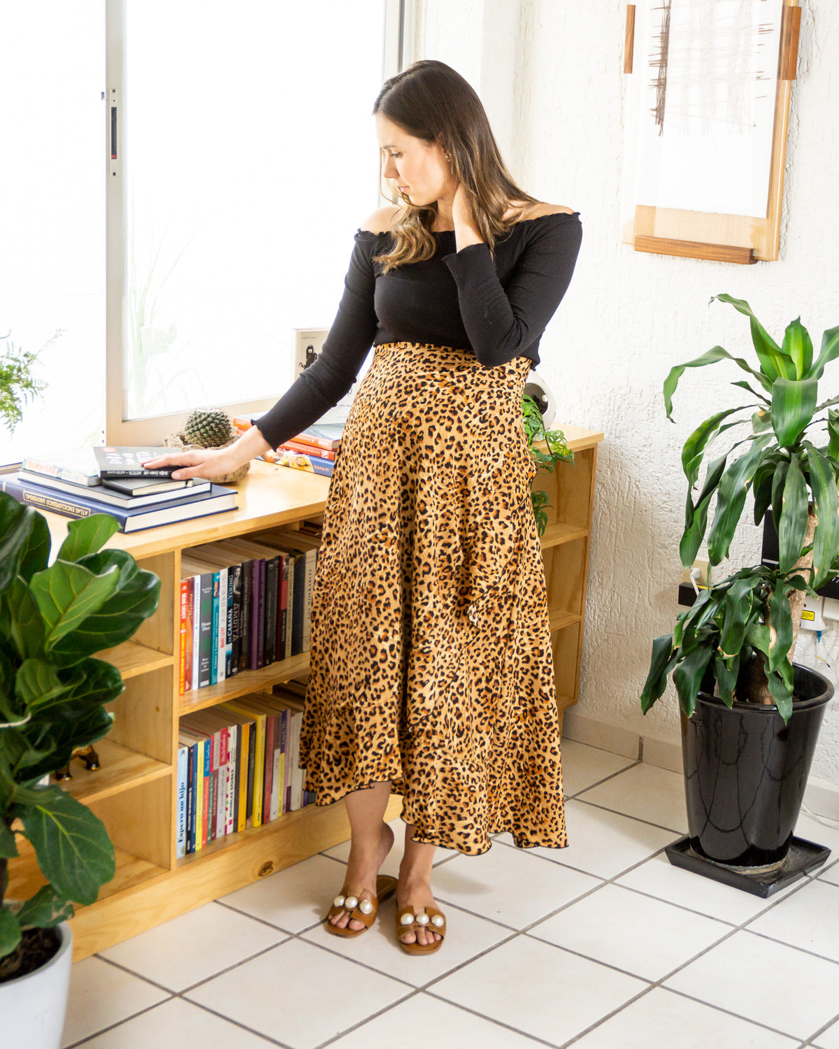 Maternity skirt, leopard