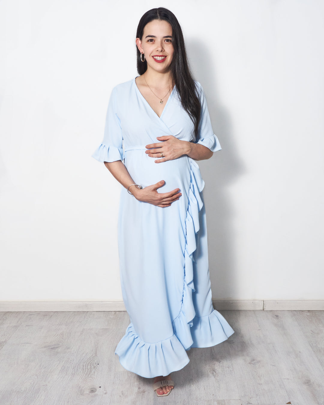 Maternity dress, Ursula blue montparnasse