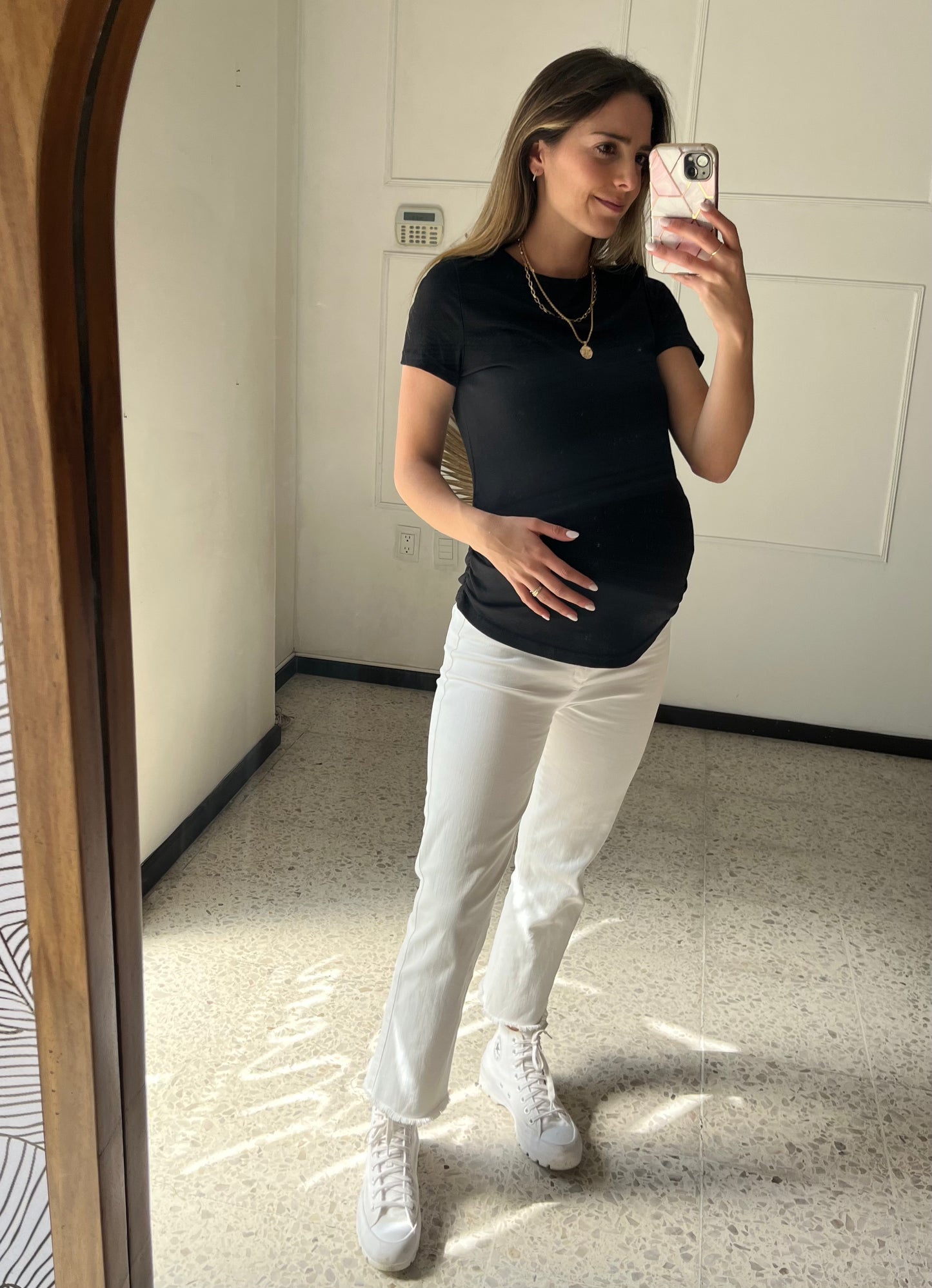 Maternity blouse, Laura Black cotton