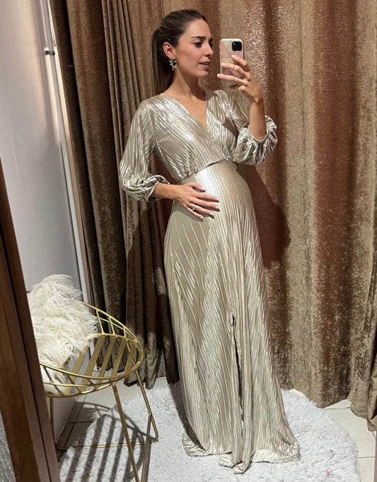 Vestido de maternidad, Nicole dorado XG