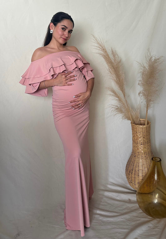 Vestido de maternidad, Alejandra terracota licra