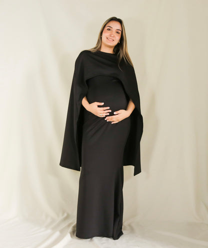 Vestido de maternidad Aline, negro