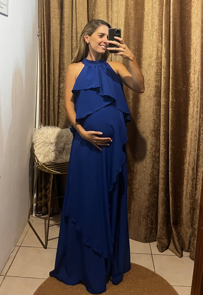 Vestido Ariel de maternidad y lactancia azul rey