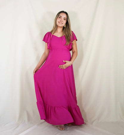 Vestido de Maternidad, Cristina mulberry largo