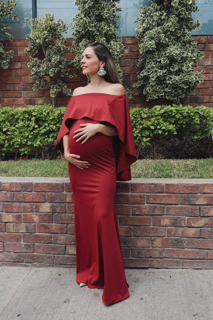 Vestido de maternidad Amparo, óxido