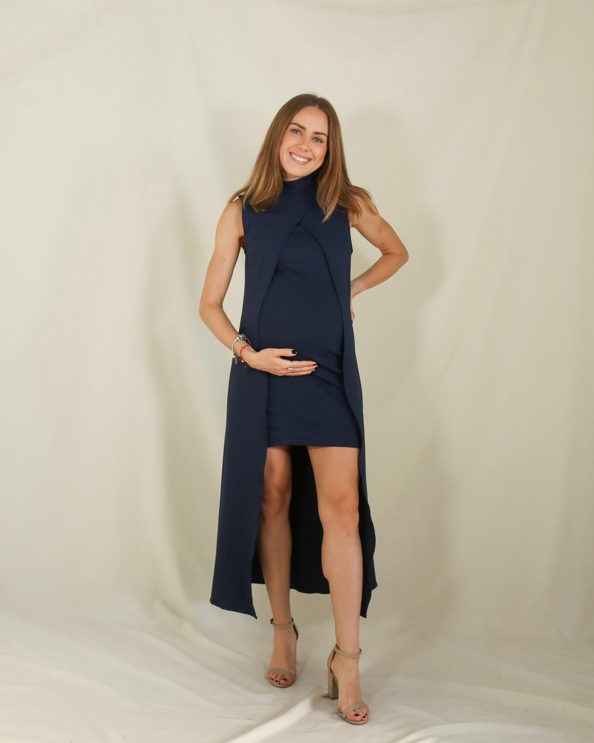 Vestido de maternidad, Elena azul marino Ponti Roma XG