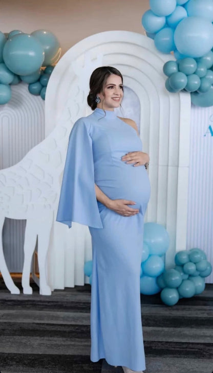 Vestido de maternidad Carola, azul cielo Ponti Roma