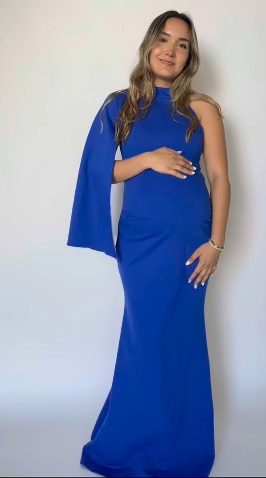 Vestido de maternidad Carola, azul vivo vértigo