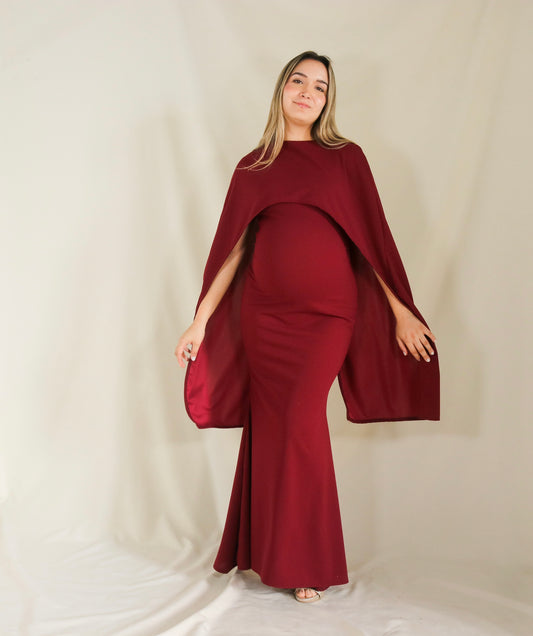 Vestido de maternidad Aline, vino vértigo