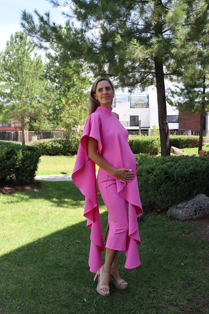 Vestido de maternidad Frida, rosa Ponti Roma Pink wave