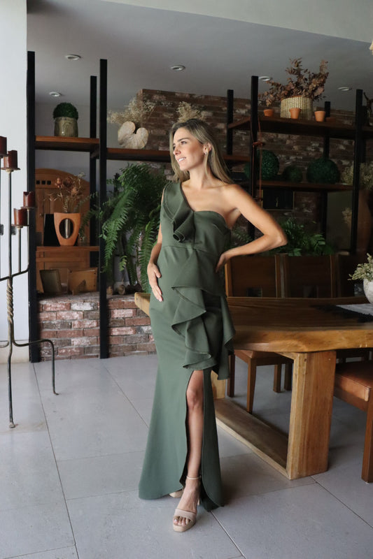Vestido de maternidad, Britany verde olivo Ponti Roma