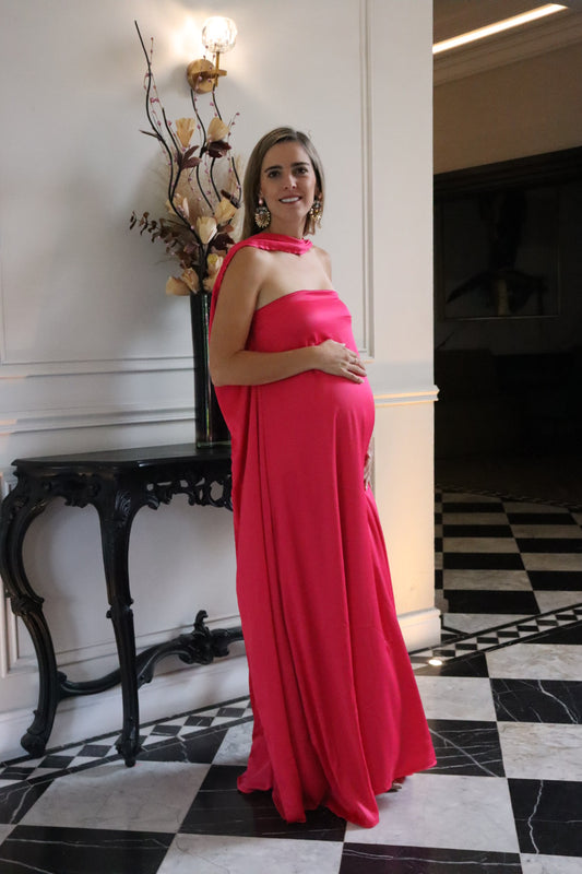 Vestido de Maternidad, Adela rosa Barbie flori