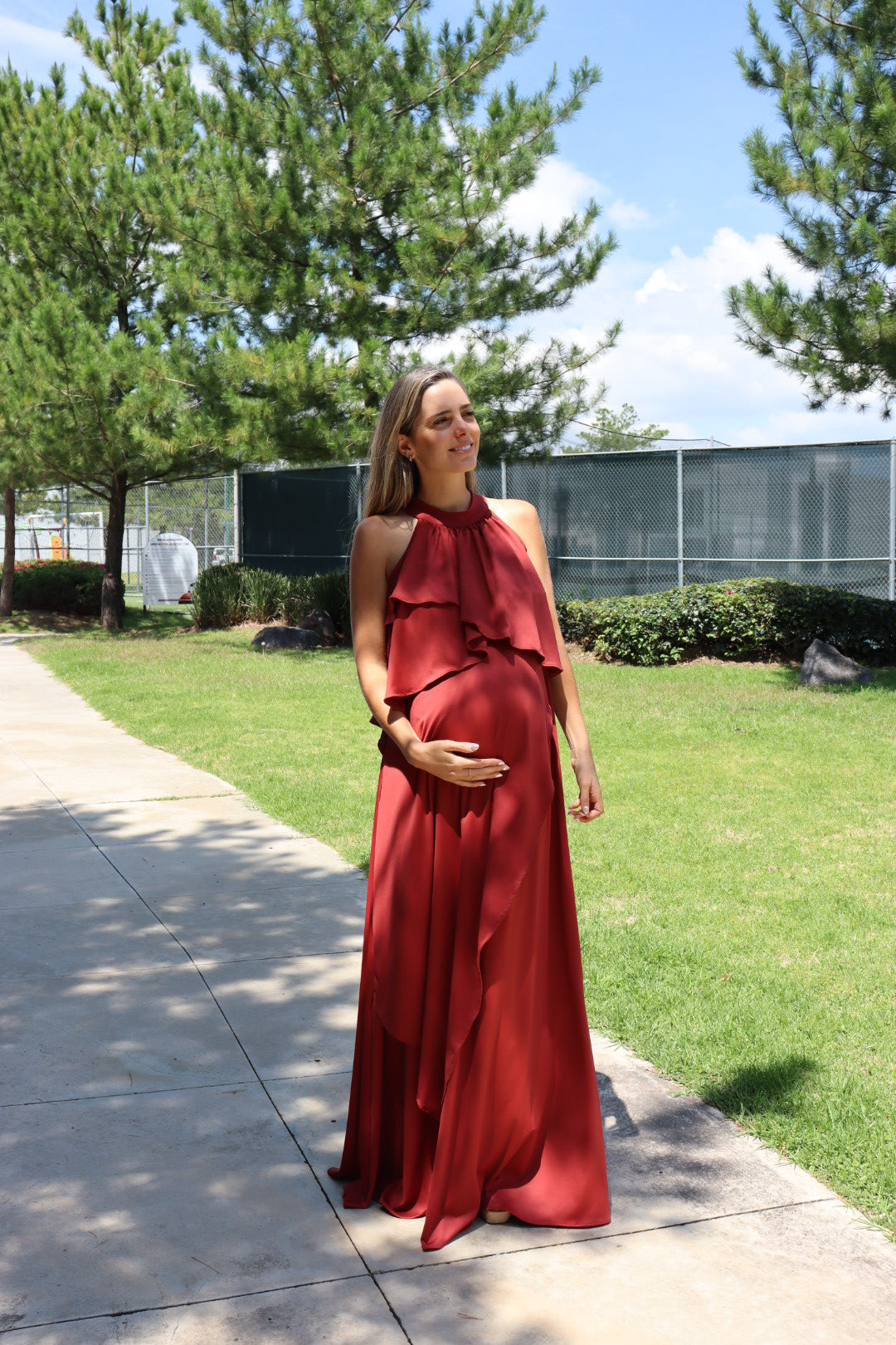 Vestido Ariel de maternidad y lactancia óxido