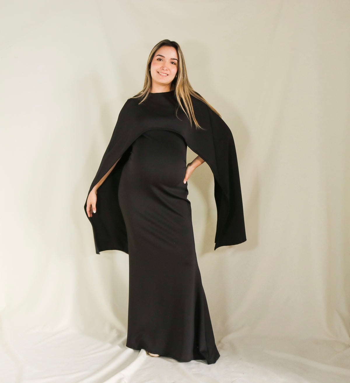 Vestido de maternidad Aline, negro