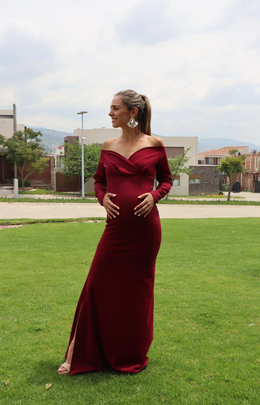 Vestido de maternidad Ritta, vino