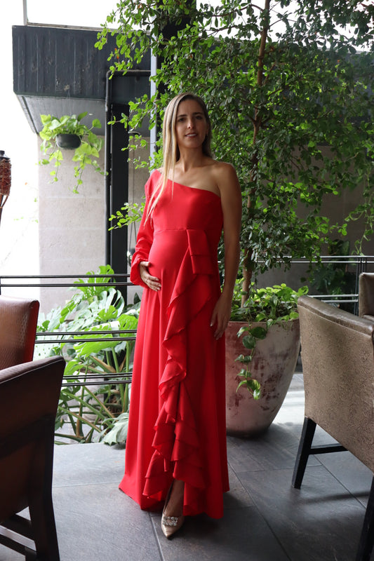 Vestido de maternidad Nancy rojo