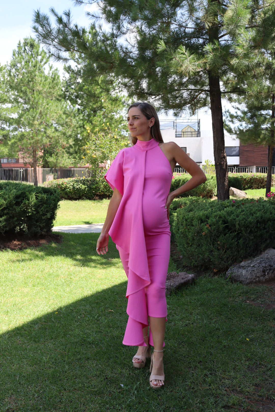 Vestido de maternidad Frida, rosa Ponti Roma Pink wave