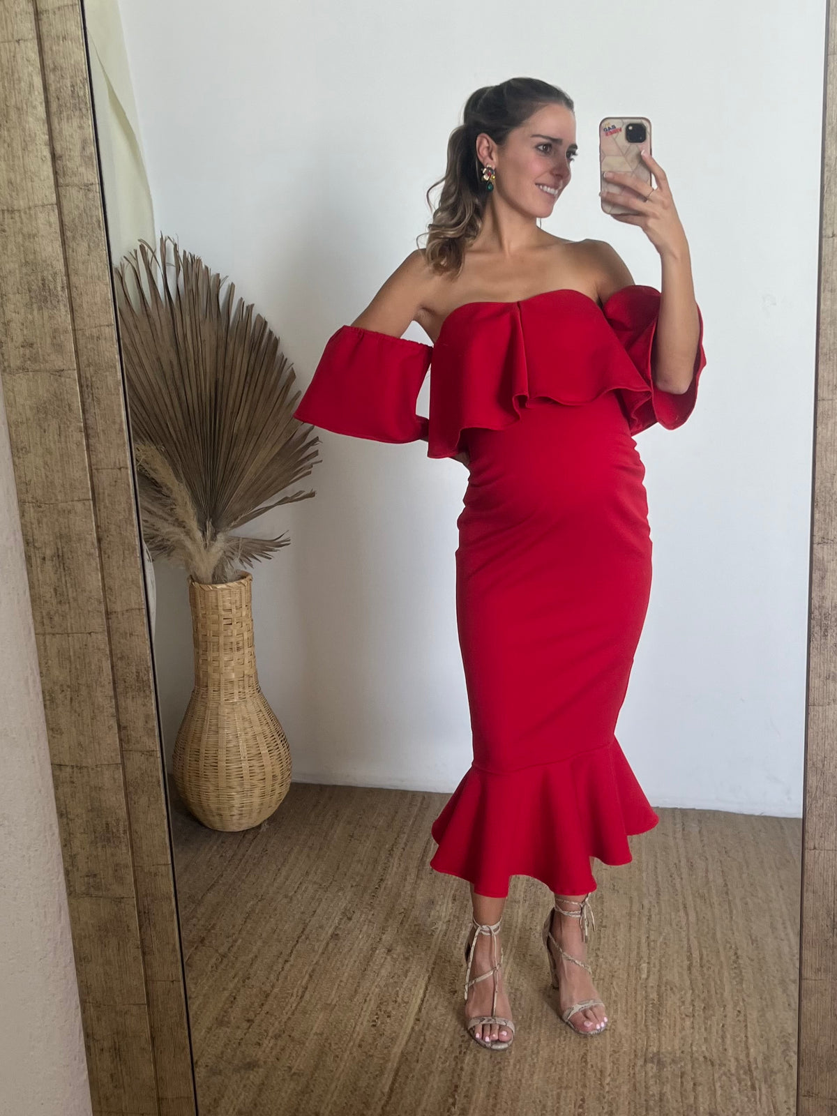 Maternity dress, loredana red