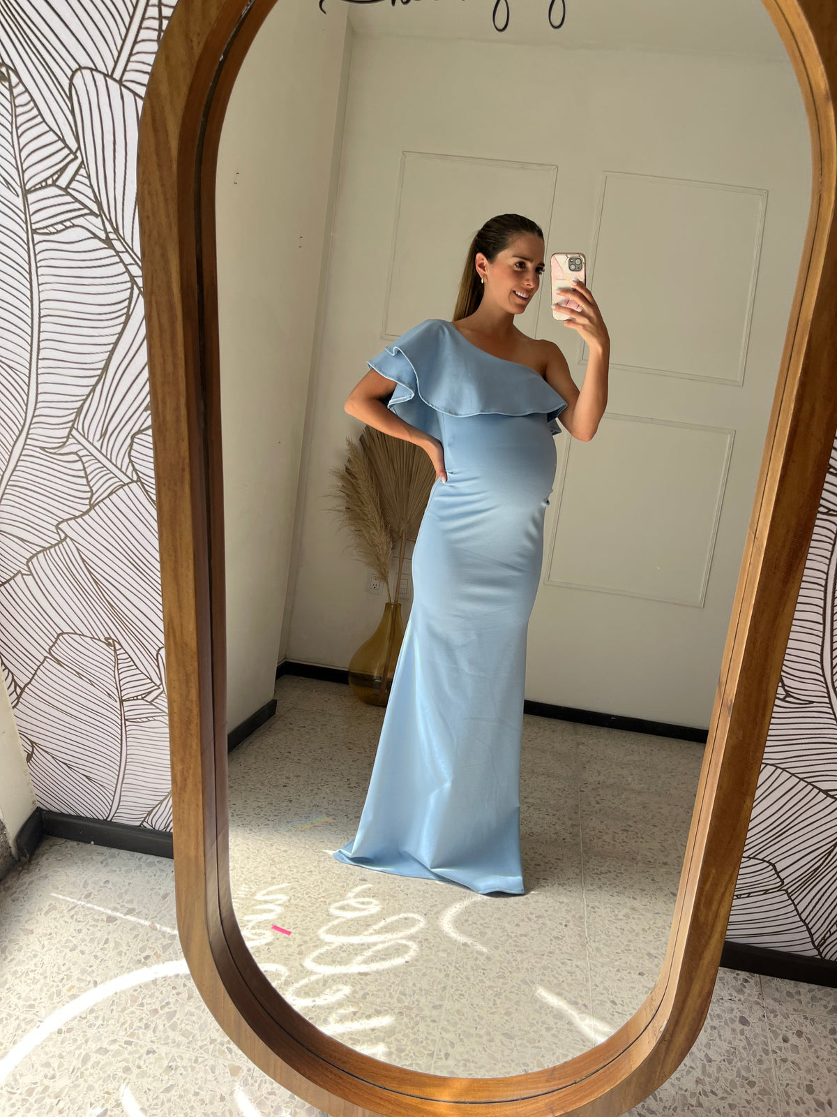 Vestido de maternidad, Astrid azul cielo Ponti Roma
