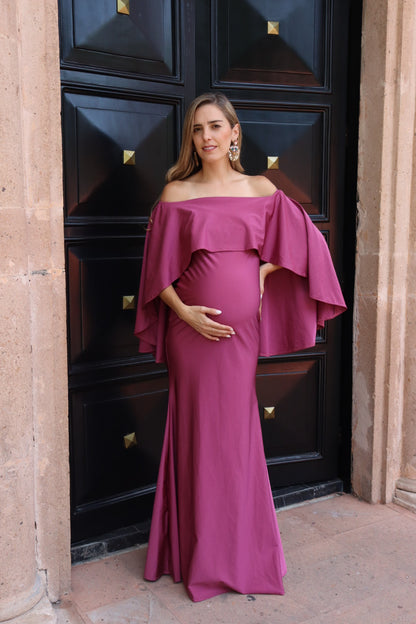 Vestido de maternidad Amparo, rosa quemado licra XG