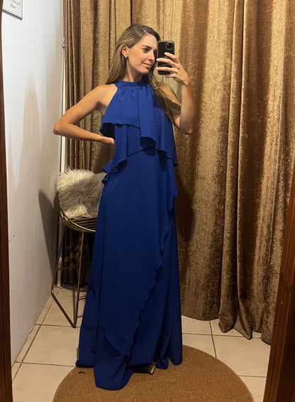 Vestido Ariel de maternidad y lactancia azul rey