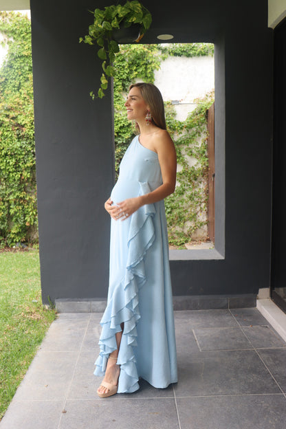 Vestido de maternidad Nancy azul jaspe