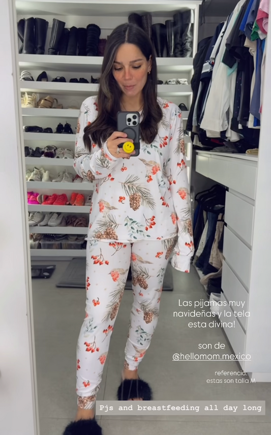 Pijamas navideñas pajaritos