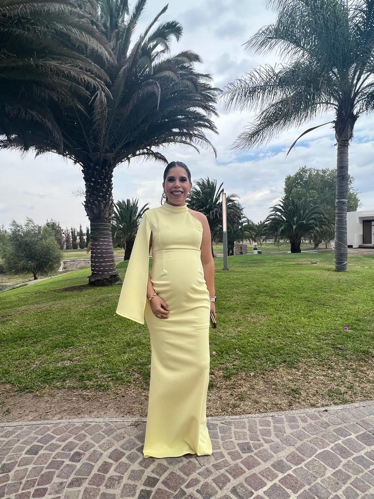 Vestido de maternidad Carola, amarillo licra