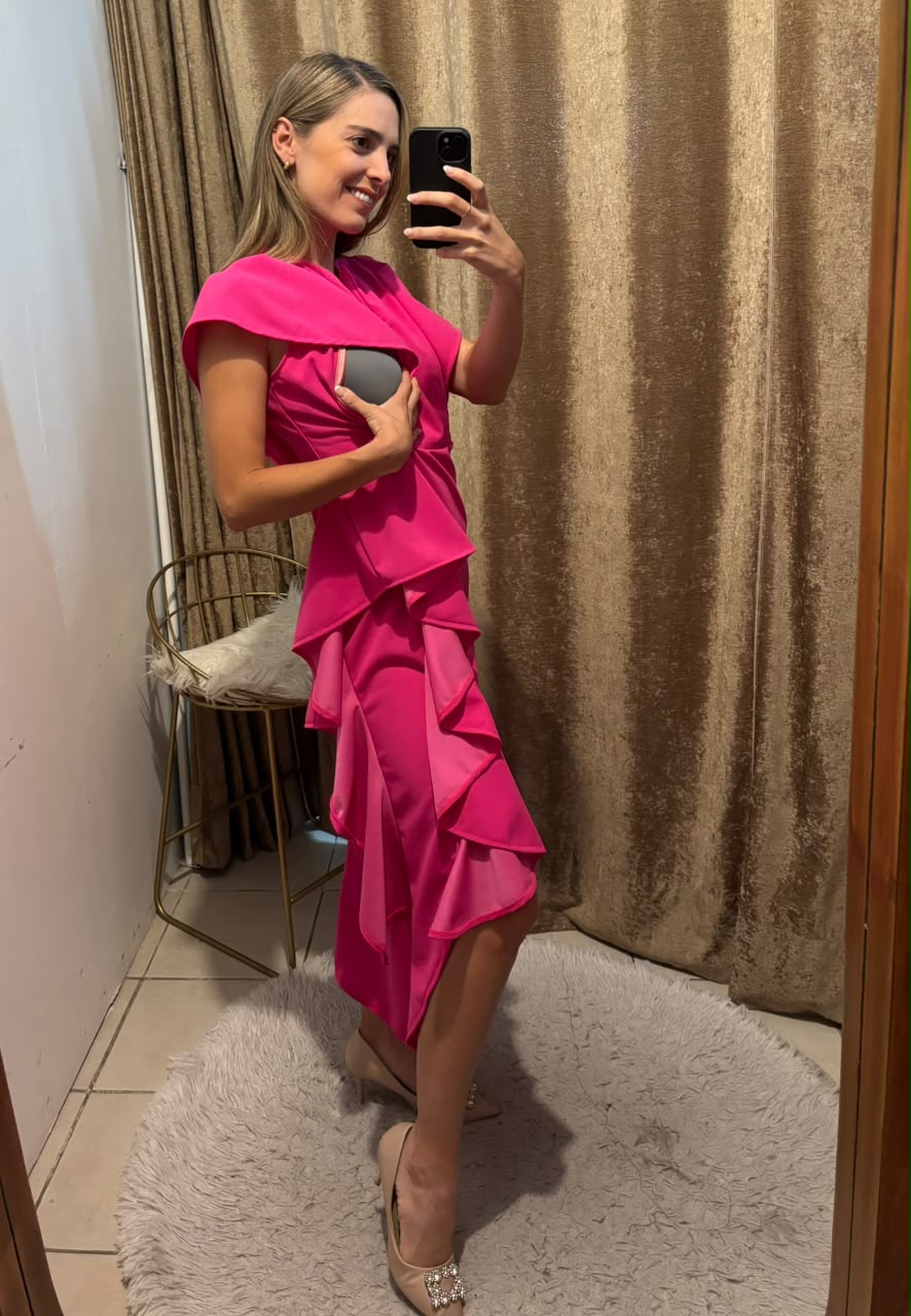 Vestido Jessica lactancia Rosa Barbie vértigo