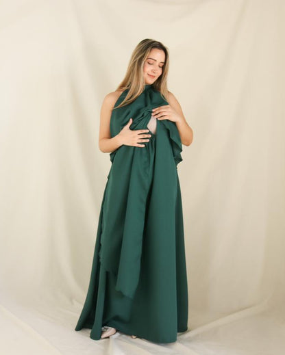 Vestido Ariel de maternidad y lactancia verde medellín (CH) (G)