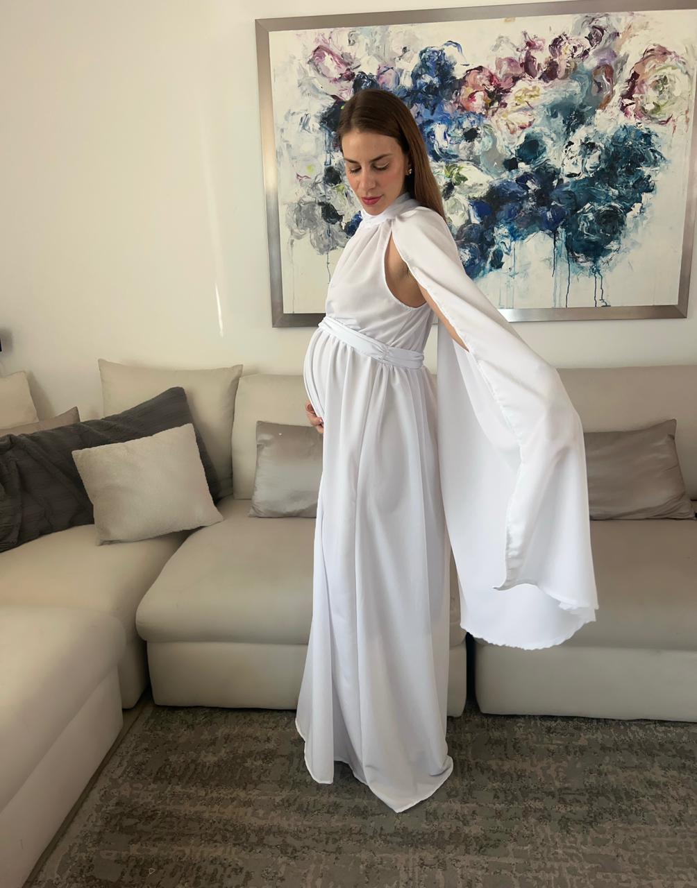 Vestido de maternidad Matilde, blanca