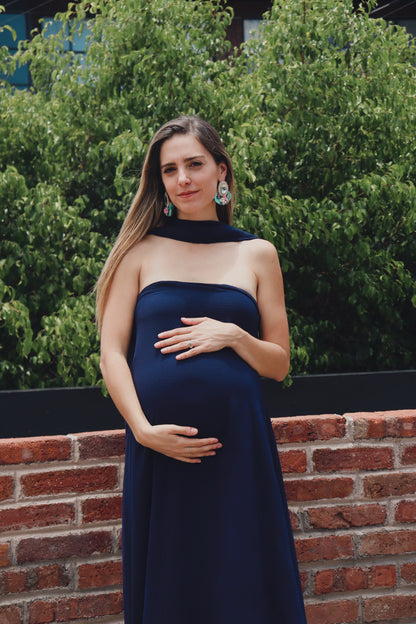 Vestido de Maternidad, Adela azul marino