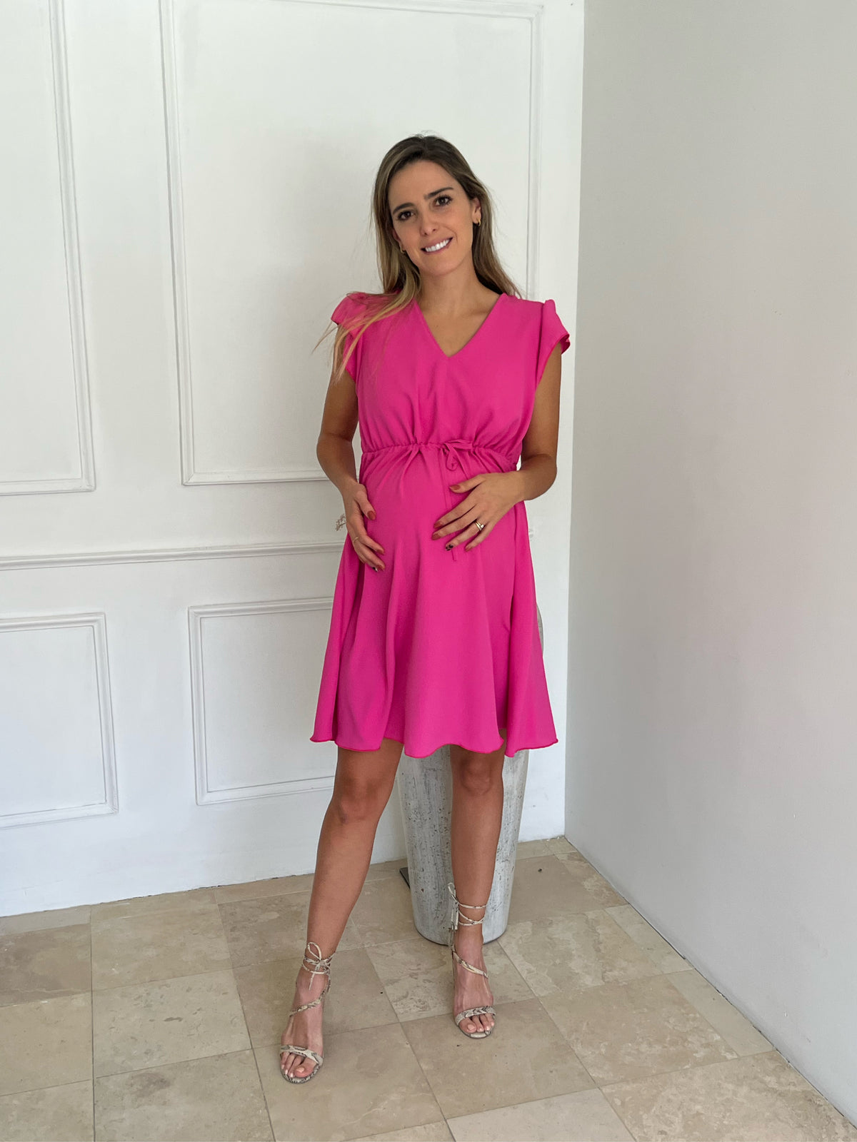Maternity dress, Sofia pink barbie