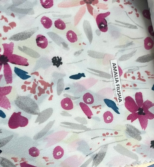 Tela Polyester amalia fiucsa