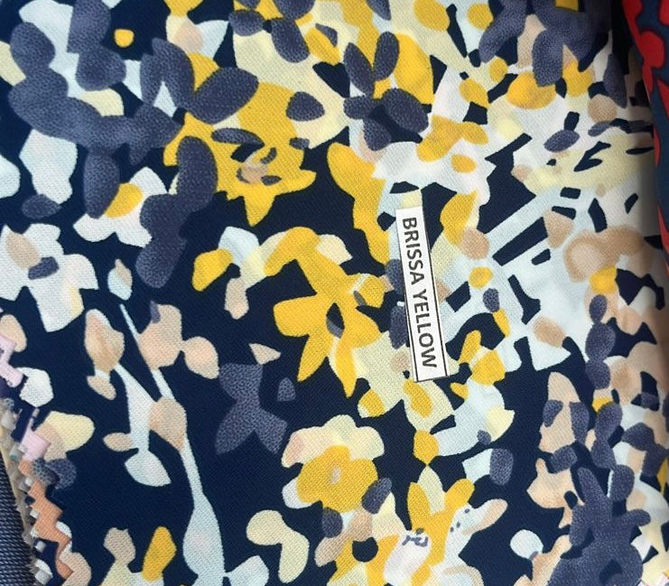 Polyester brissa yellow fabric
