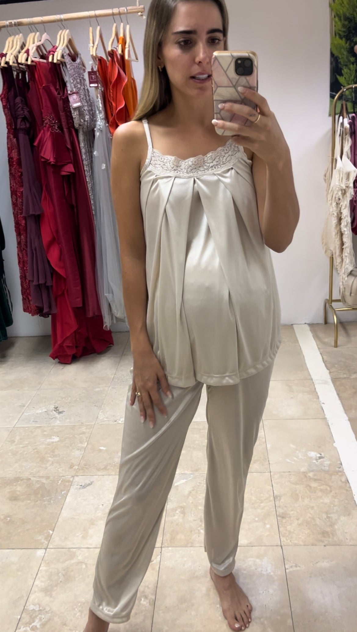 Maternity and nursing pajamas, nightgown