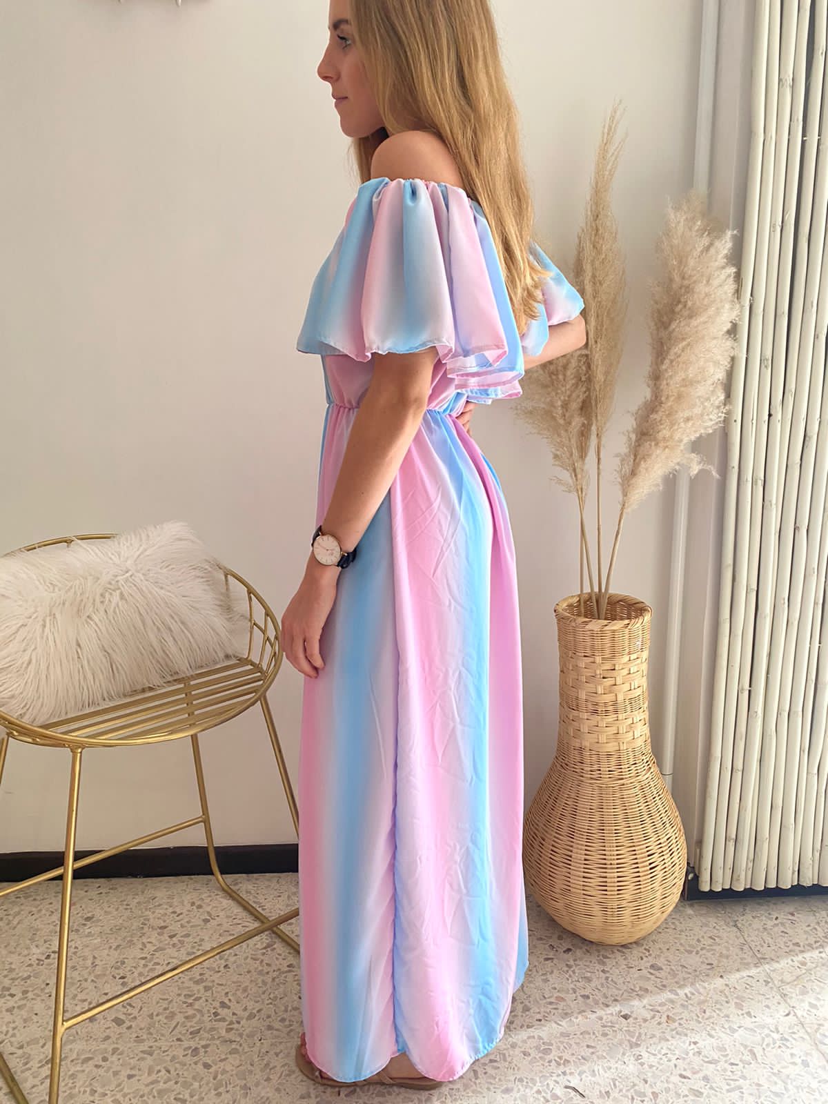 Jessie Gender Reveal Long Maternity Dress