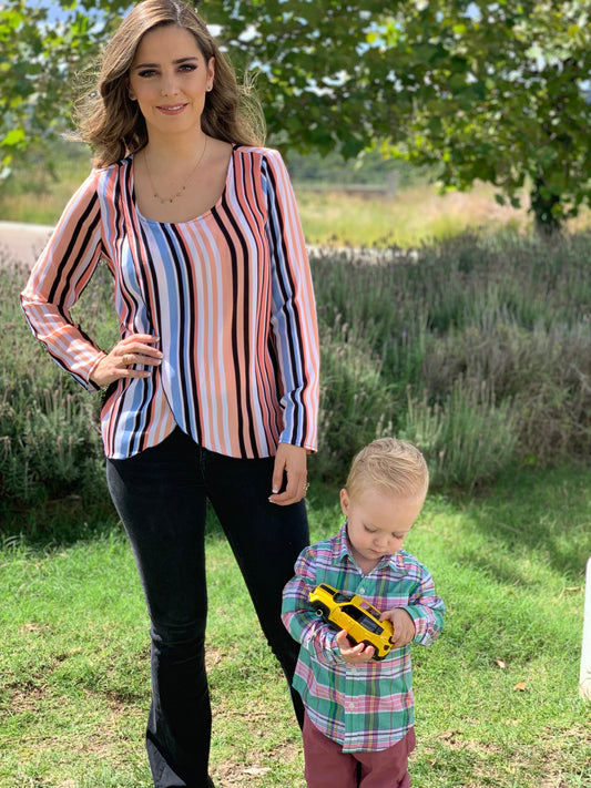 Nursing blouse, Diana stripes