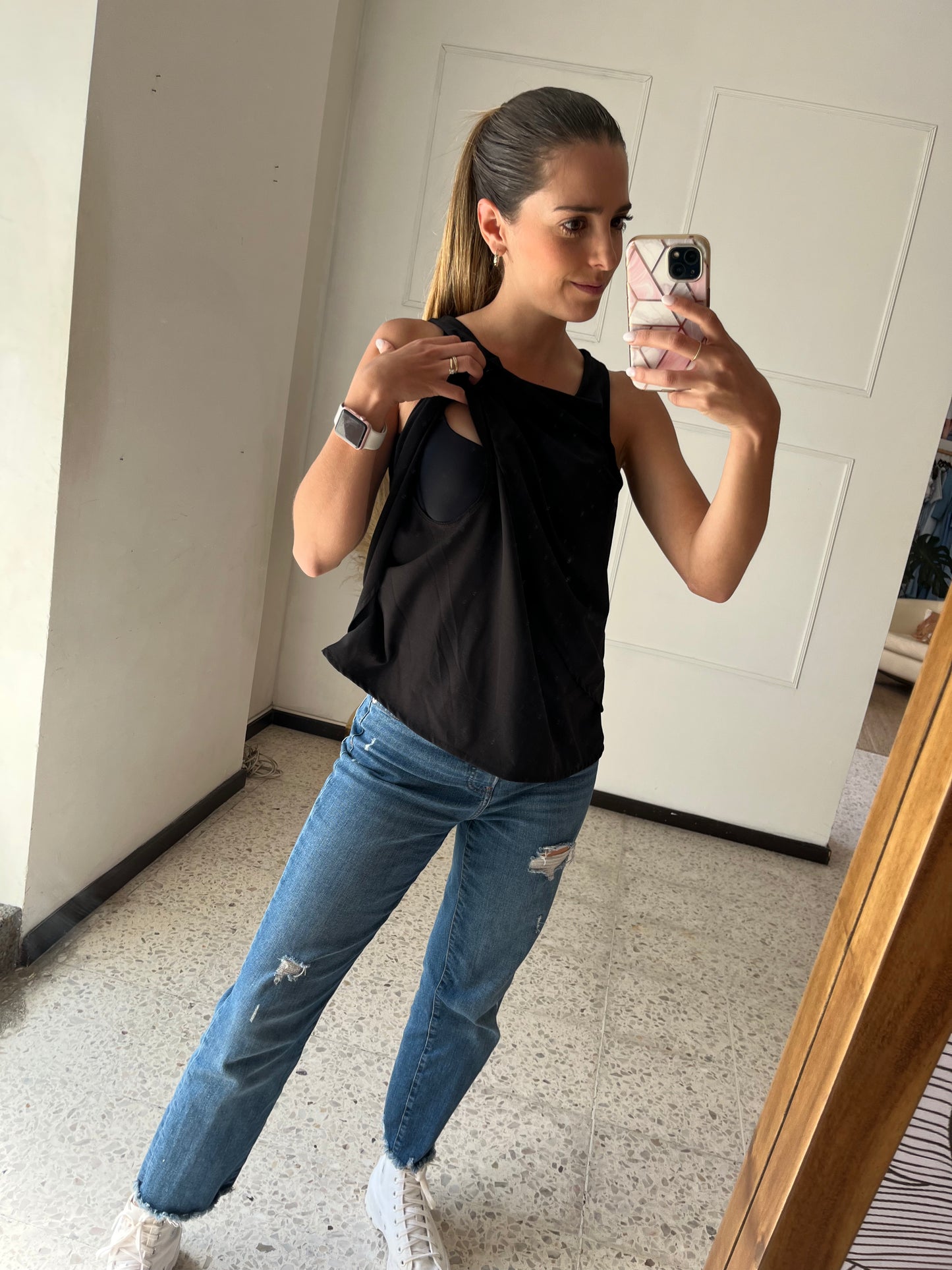 Blusa de lactancia , Gisela negra Madrid