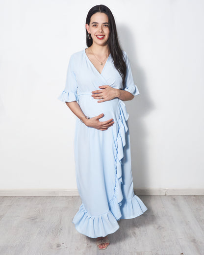 Maternity dress, Ursula blue montparnasse