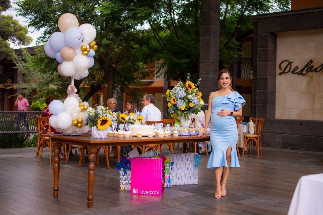 Vestido de maternidad, Aurelia azul cielo M
