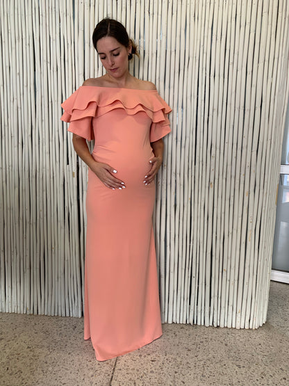 Vestido de maternidad, Alejandra rosa salmón ponti roma