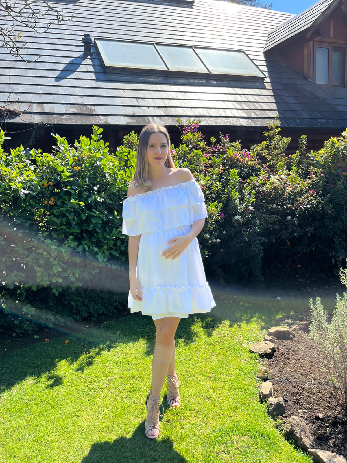 Maternity dress, Jessie white