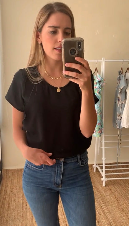 Nursing blouse, black esme