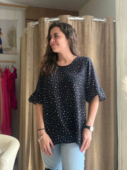 Nursing blouse, Ruth black dots