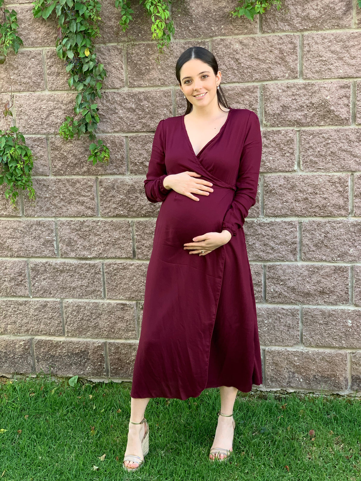 Maternity dress, Ursula wine