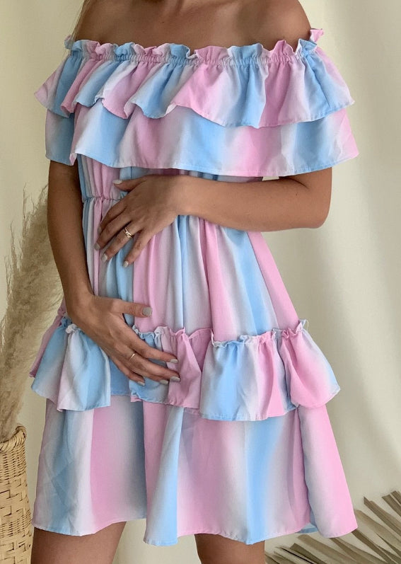 Pink/blue gradient fabric